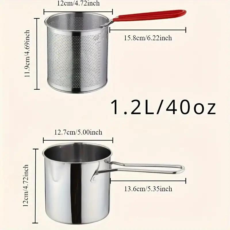 Stainless Steel Deep Frying Pot with Filter Rack, 1 Set Kitchen Cooking Tool for French Fries, Fried Chicken, Fish, Cookware Accessories for Home Dining Room Barbecue 1