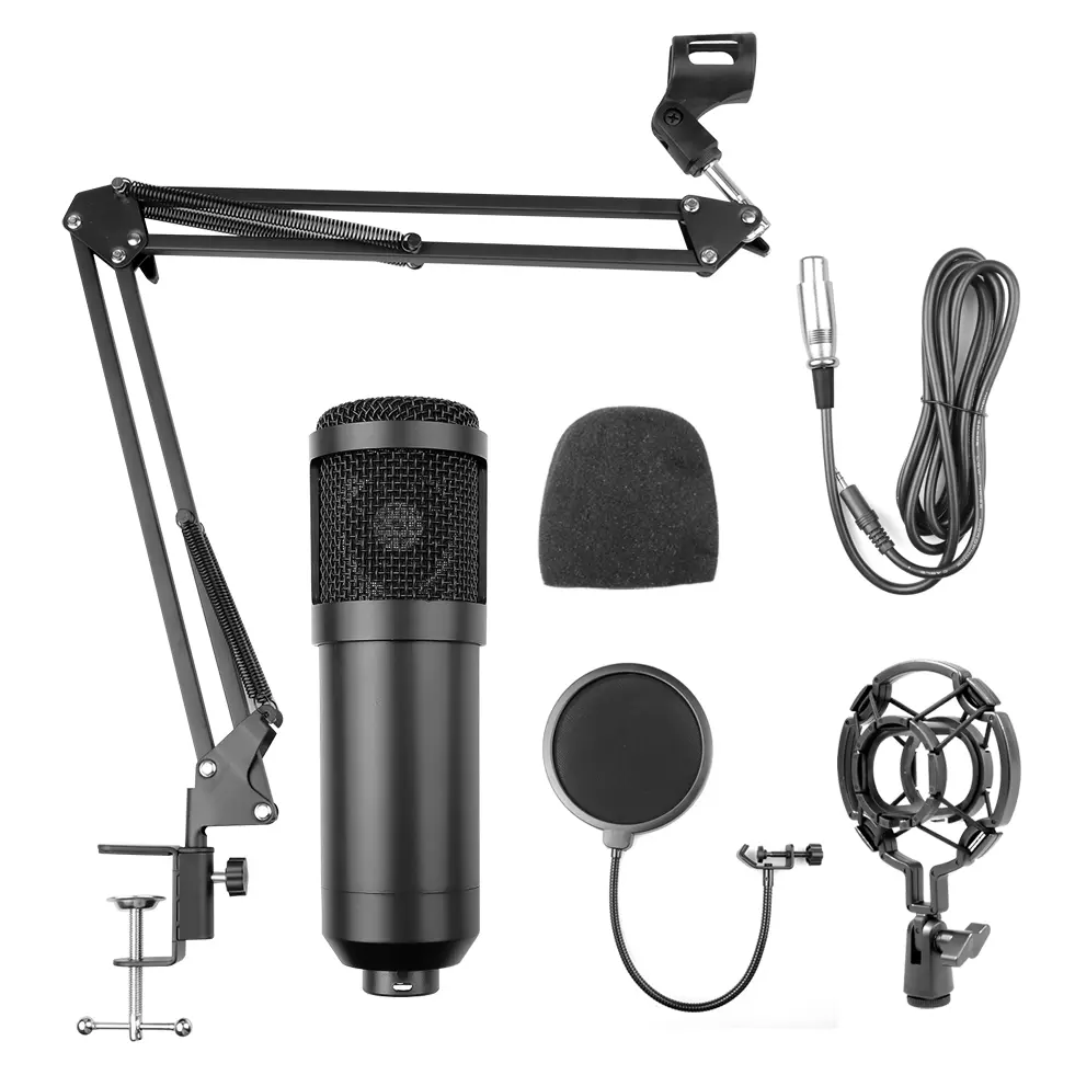 New BM 800 Microphone Karaoke BM800 Studio Condenser Mikrofon Mic BM-800 For KTV Recording Computer Radio Braodcasting Singing