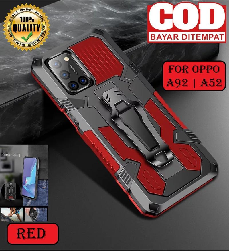 Product Introduction of CASING HP OPPO A52/OPPO A92 CASING STANDING BACK KLIP HARD CASE ROBOT NEW COVER TPU 19