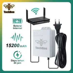 TechBee Ups 15200mAH Ups Mini 12v Untuk Wifi Ups Mini 12 Volt Ups Wifi Ups Cctv Ups Dc Mini Ups 12V2A
