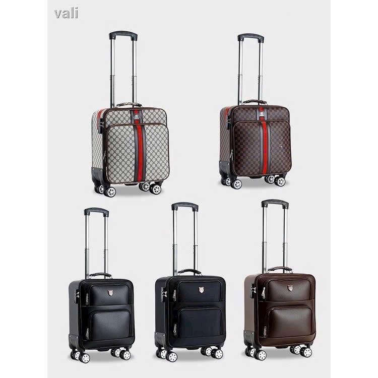 Vali xách tay chật liệu da cao cấp xuất xứ Nội địa Trung Size 18 Sang Trọng Đẵng Cấp đựng 6-9 kg Nhung Đồng