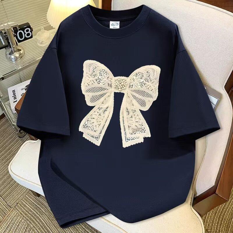 Áo Thun Chất Lượng Cao, 100% Cotton, Dành Cho Nữ, Phong Cách Hàn Quốc, Dáng Rộng Vừa Vặn, Dễ Phối Đồ, Áo Sơ Mi Unisex, Thiết Kế Vai