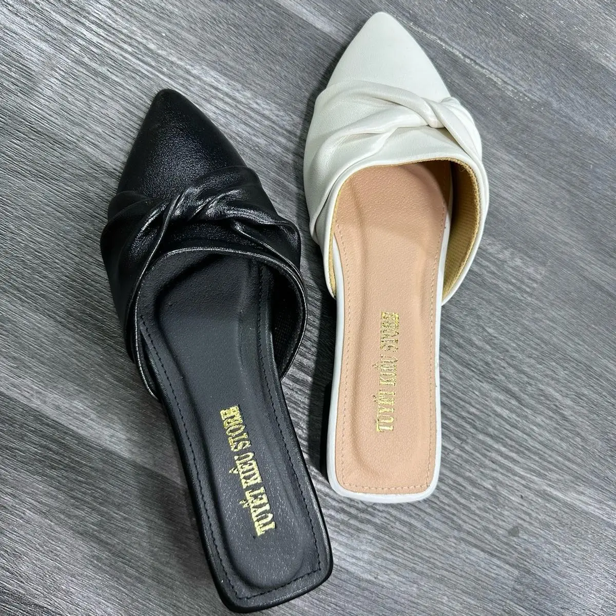 Sục 3p xoắn xoắn xoắn da mẫu mới chuẩn size TuyetKieuStore Shoes GiàY DéP Nữ