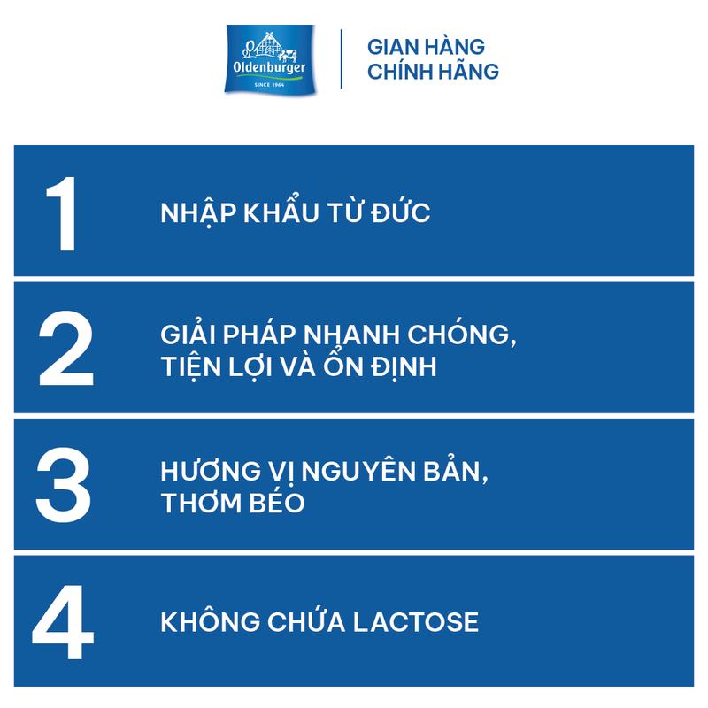 Kem sữa tươi tiệt trùng hiệu suất cao hiệu Oldenburger, 35% béo, (hộp 1kg) 2