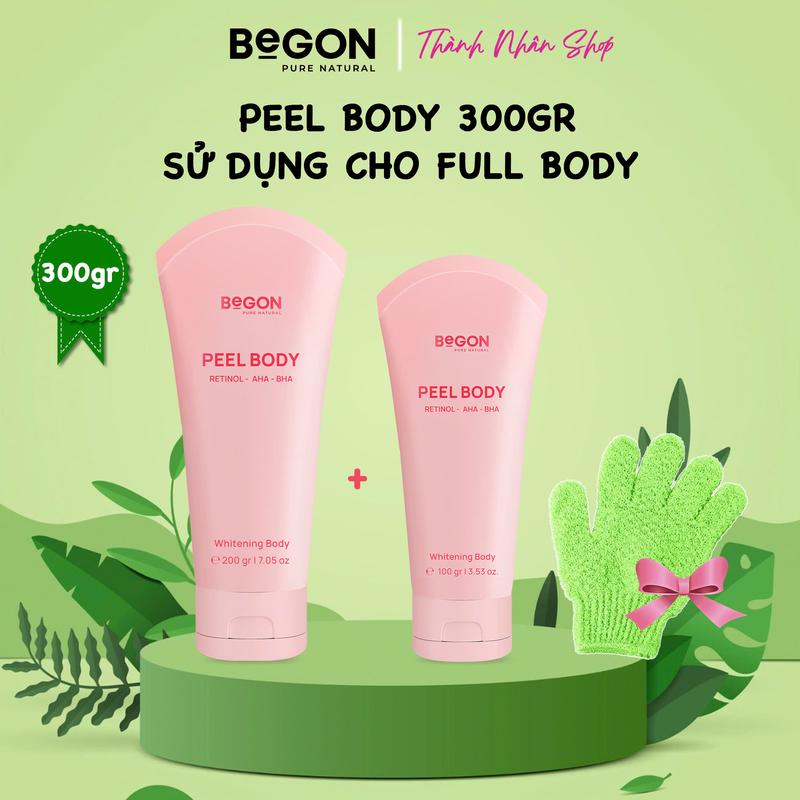 [Kem Bong Da 300gr] Peel Body Kem Bong Da BEGON [Peel Được Full Body] | Hỗ Trợ Dưỡng Da Cải Thiện Thâm