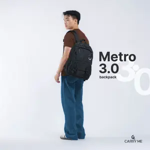 Carry Me - Metro 3.0 Backpack / Ransel Unisex / Desain Modern, Muat Laptop 16inci, Ringan, dan Tahan Air