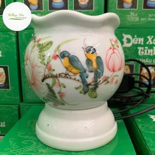 Đèn xông tinh dầu gốm sứ Bát Tràng - Mẫu Size lớn miệng lượn