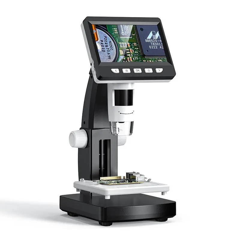 Coin Microscope, 1980P Pixels LCD Digital Microscope, PC View Coin Magnifier with 8 Adjustable LED Lights, Compatible with Windows