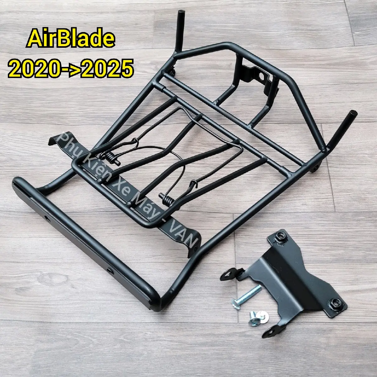 Baga Giữa Xe AB AirBlade 2020->2025 Inox 10li Sơn Đen Titan