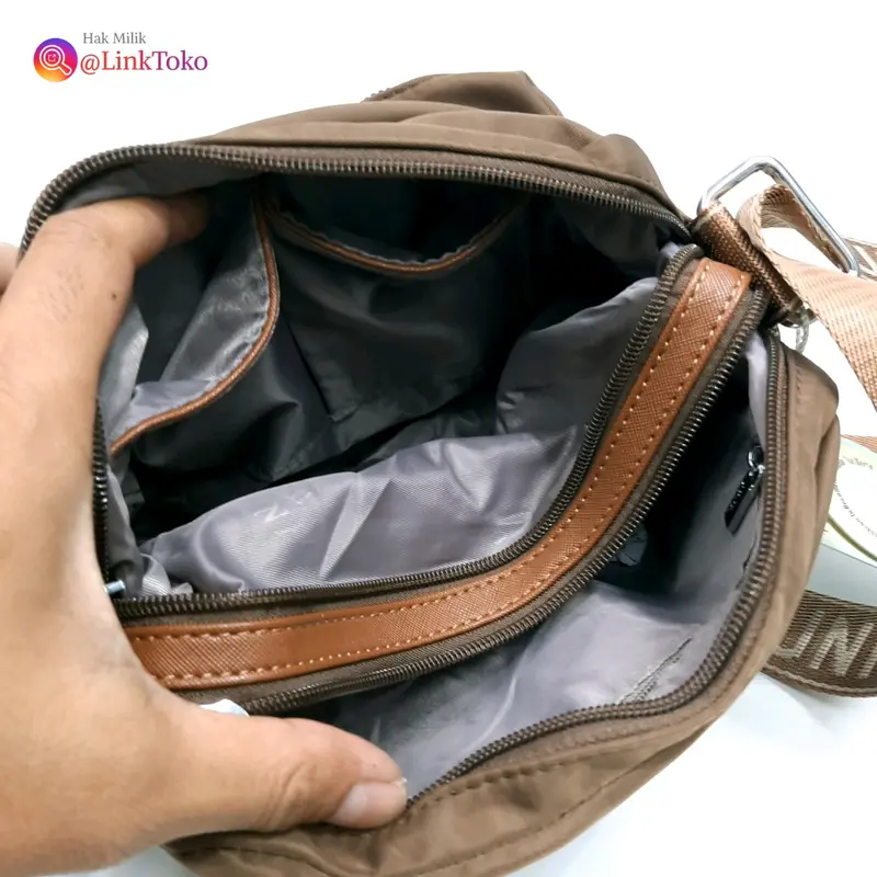 Tas Selempang Wanita Junfa A9917 Nilon Polos Super Anti Air Kualitas Terjamin 7
