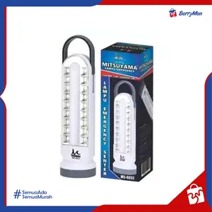 Mitsuyama Lampu Senter Darurat Emergency MS-6032 LED Cahaya Putih Portable Baterai Rechargeable