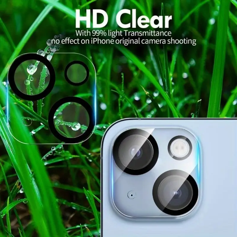 Tempered Glass Cellphone Camera Lens Protector, 5 Counts Full Coverage Lens Protective Film, Smartphone Accessories Compatible with iPhone 11 12 13 14 15 16 Pro Max/Pro/Plus 5