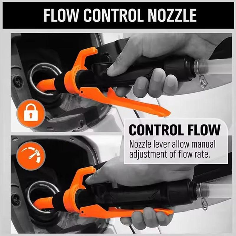 Product Introduction of 1 Pcs Plastic Fuel Transfer Pump Electric Oil Pump Controlled Flow Nozzle Car Battery Fuel Tank Oil Pump 30