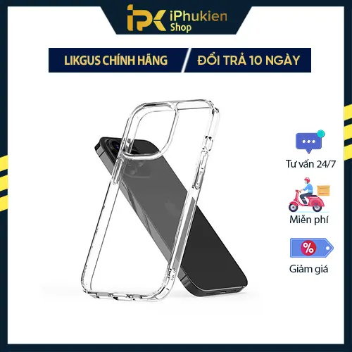 Ốp lưng Likgus trong suốt chống sốc cho iPhone Phụ Kiện