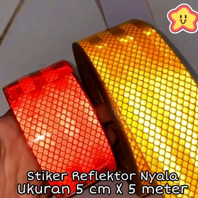 Stiker Reflektor Reflektif Nyala 5 Meter Pemantul Cahaya Mobil - Shop ...