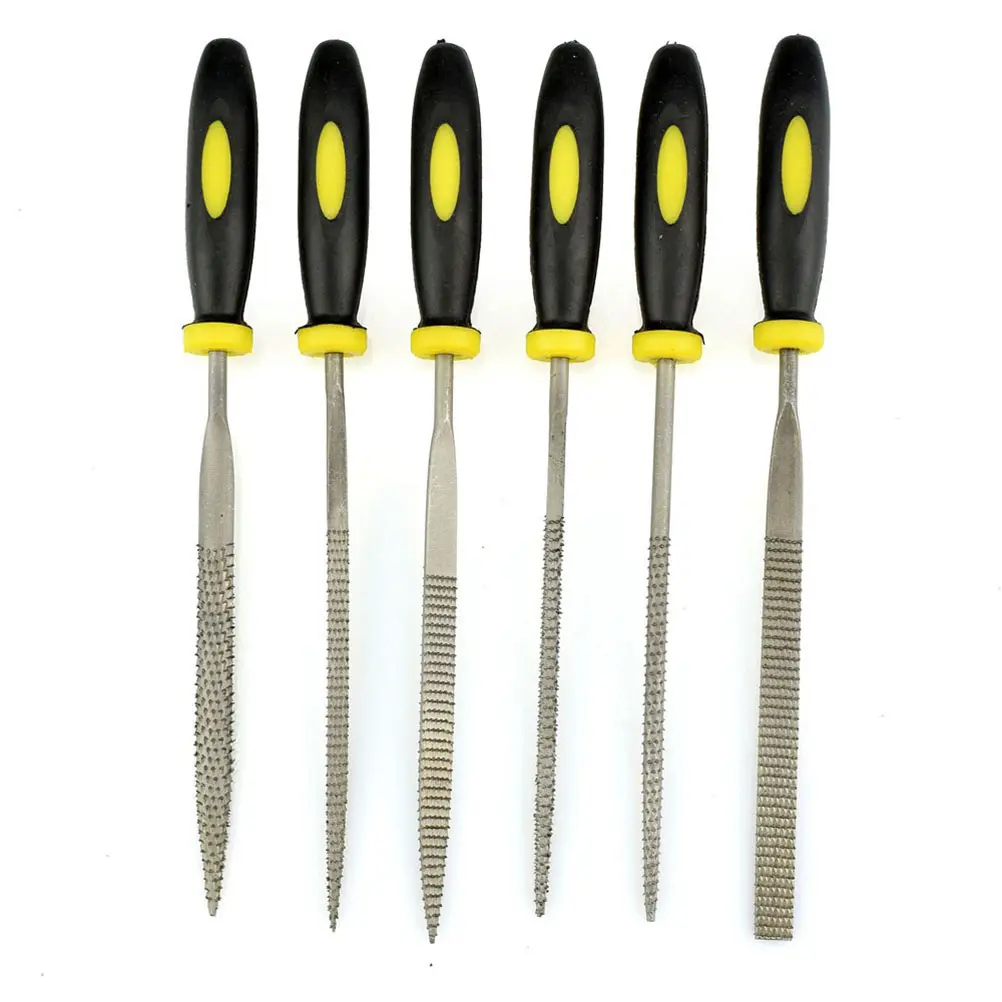 Bộ Cưa Gỗ, 6 Cái, Dụng Cụ Chế Biến Gỗ, Dũa Thợ Mộc 5x140mm, Dụng Cụ Chạm Khắc, Dụng Cụ Dao Trượt Đôi