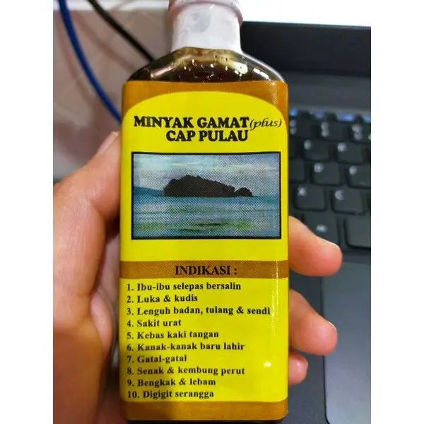 Minyak Gamat Asli, Minyak Gamat Cap Pulau, Minyak Urut Tradisional Body Care Massage Oil