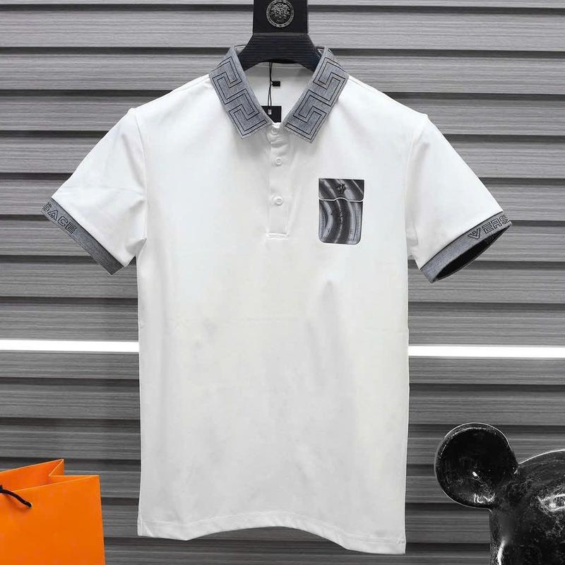 Áo thun POLO nam có cổ tay ngắn phối họa tiết đẹp sang xịn chất cotton mịn thoáng mát giá rẻ 2