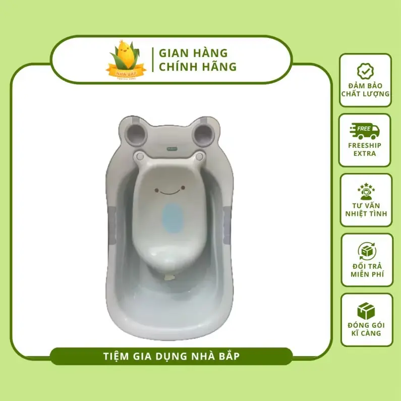 Chậu Tắm Ếch Cao Cấp Hokori Việt Nhật MS 2203 cho Bé Có Van Thoát Nước