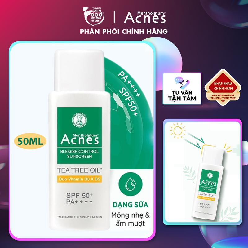 Kem Chống Nắng Hỗ Trợ Cải Thiện Mụn Acnes Blemish Control Sunscreen 50g Skincare