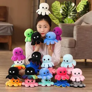 Viral !! Boneka Gurita Bolak Balik Cumi Octopus Doll Emoji Lucu Bahan halus Lembut Murah Dolls