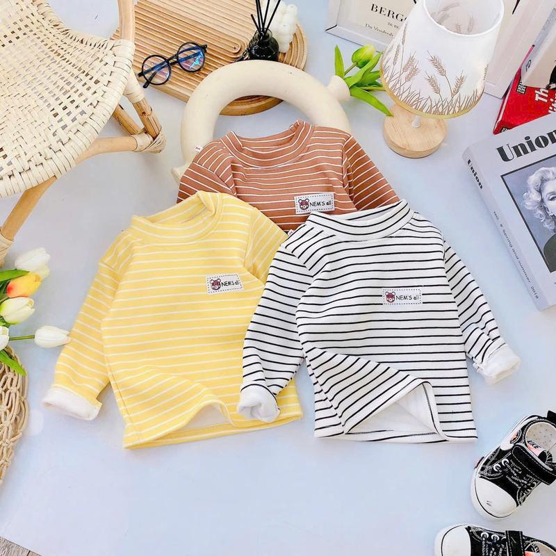 [A001] Combo áo giữ nhiệt các mẫu cổ cao cho bé trai, bé gái 3cm có lót lông mềm mịn bên trong, chất liệu nỉ dày dặn cho bé mặc thu đông áo  len