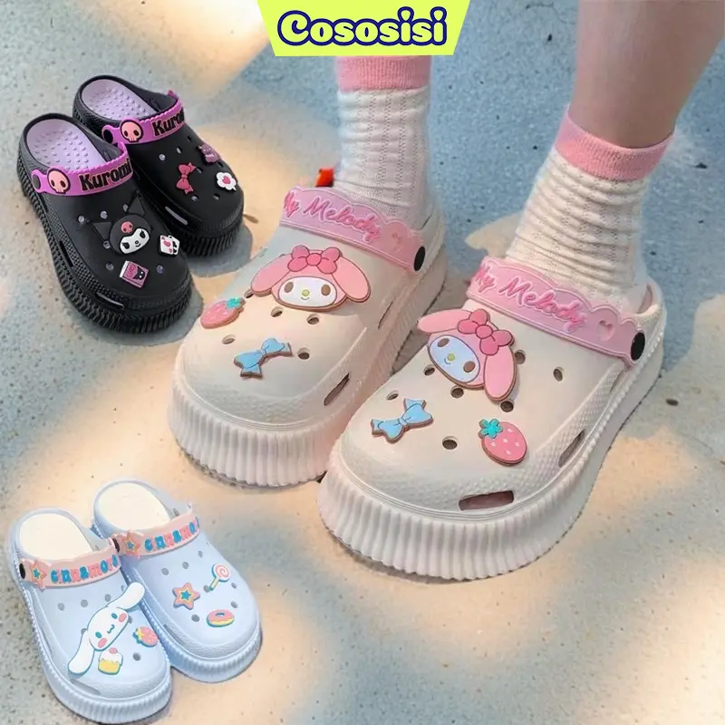 Cososisi Sandal Anti Slip Sandal Selop Wanita Sandal Kodok Wanita manis Bae Clog Sandal jantung anak perempuan. Ukuran : 20-41 Sendal