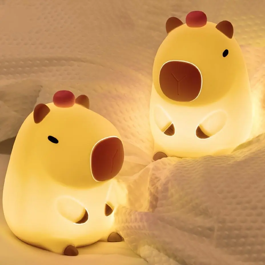 Cartoon Animal Design Night Light, Portable Rechargeable LED Sleeping Night Lamp, Decorative Table Light for Bedroom, Living Room, Kids Room, Ideal Gift Choice