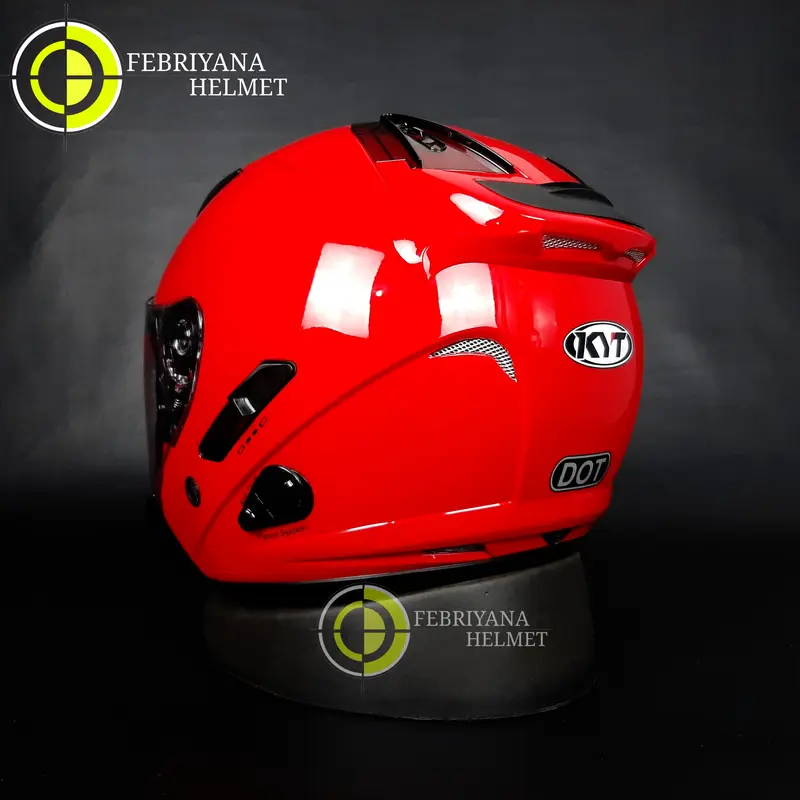 HELM KYT GALAXY FLAT R SOLID FIRE RED Kacamata Motorcycle 2