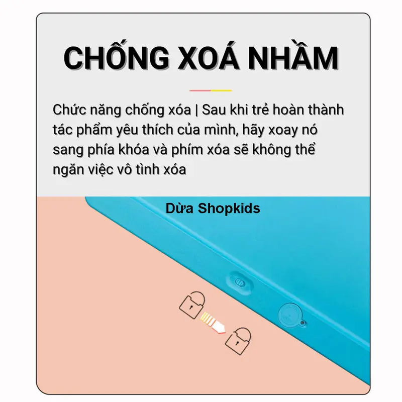[16 Inch] Bảng Viết Tự Xóa 16 Inch Đa Sắc Bảng Vẽ Tự Xóa Thế Hệ Mới Thông Minh Bảng LCD Tự Xóa 12 inch, 13 inch, 16 Inch - Dừa Shopkids 6