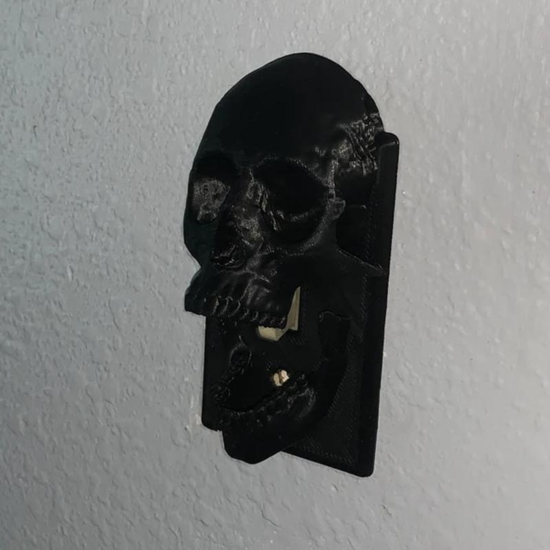 Skull Design Light Switch Cover, Multipurpose Halloween Themed Light Switch Cover, Universal Decorative Light Switch Cover for Home Decor, Christmas Gifts 3