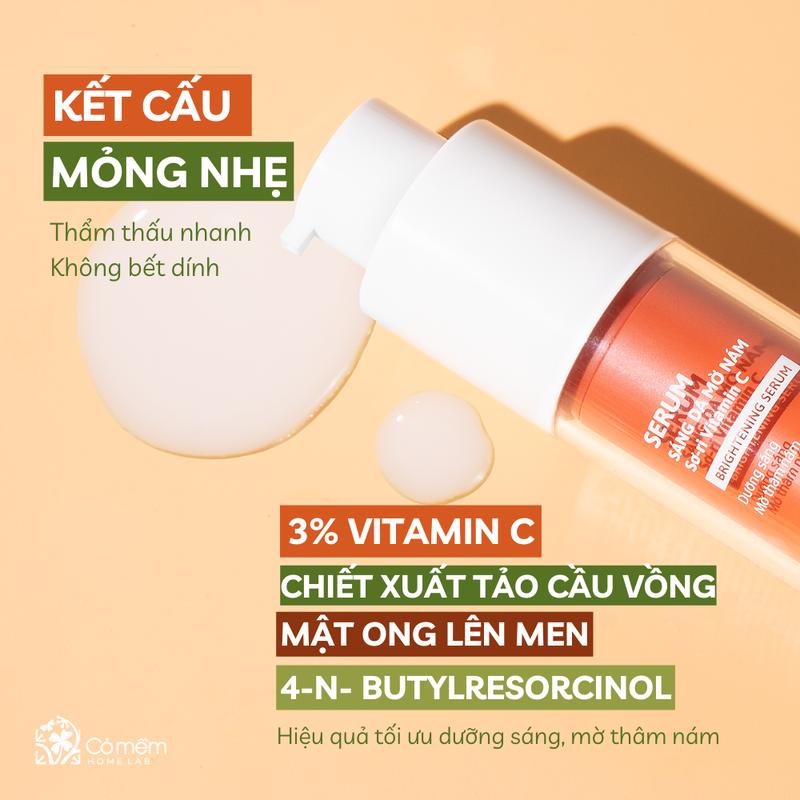 Serum Vitamin C giúp dưỡng sáng mờ thâm chiết xuất Sơ-ri Cỏ Mềm 30gr 2