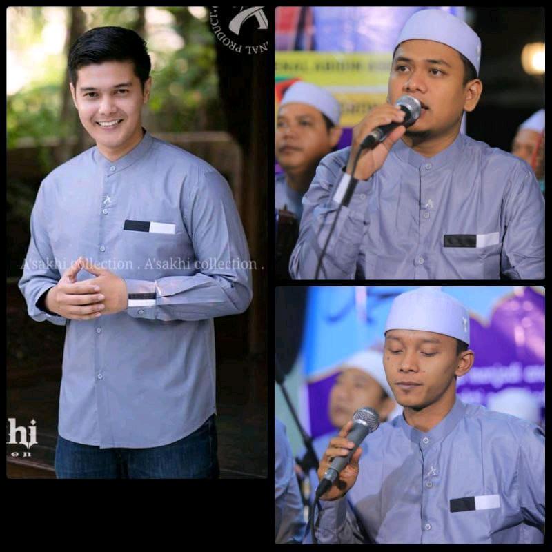 Baju Koko Hadroh Ustad yanluqiy aditiya az zahir mania pekalongan terbaru muhar geratis ongkir Putih Hitam Cokelat Polos 0