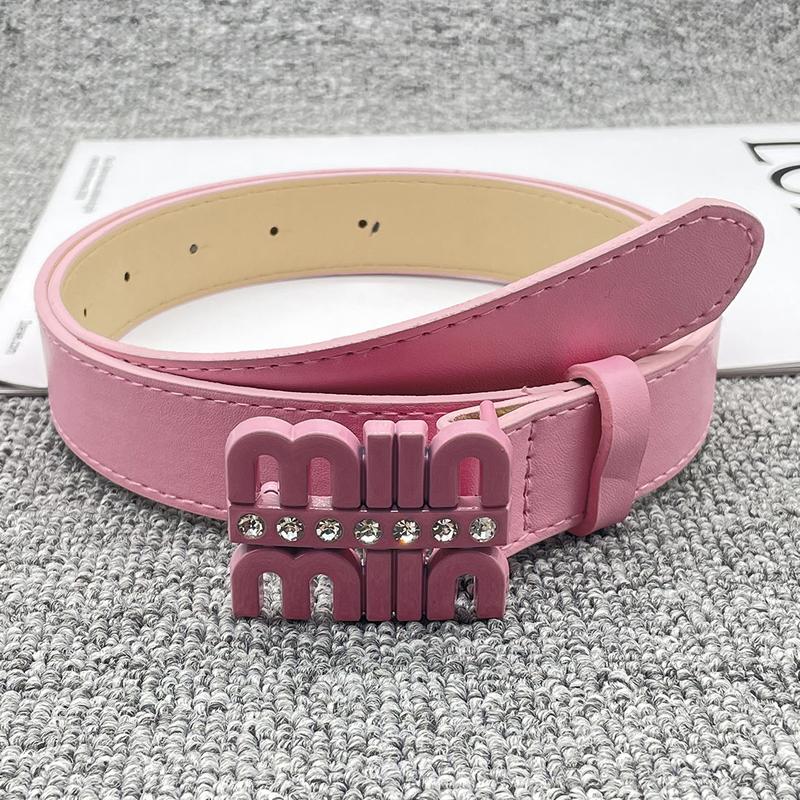 Product Introduction of Thắt Lưng Miu Kim Cương Giả Thiết Kế Chữ Dopamine Mới, Dành Cho Nữ, Phong Cách Y2g, Dễ Phối Đồ, Thắt Lưng Màu Hồng Đơn Giản, Phụ Kiện Váy, Cô Gái Nóng Bỏng 8