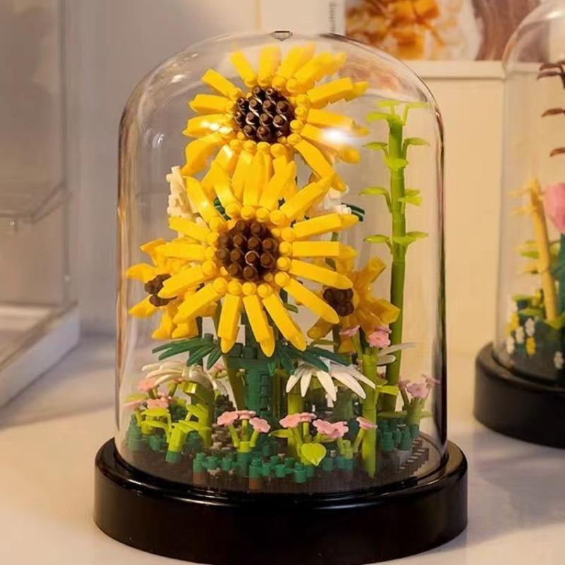 Sunflower Building Block, Creative Flower Design Building Block Toy, Creative Desktop Decoration, Christmas Gift, Santa Presents 3