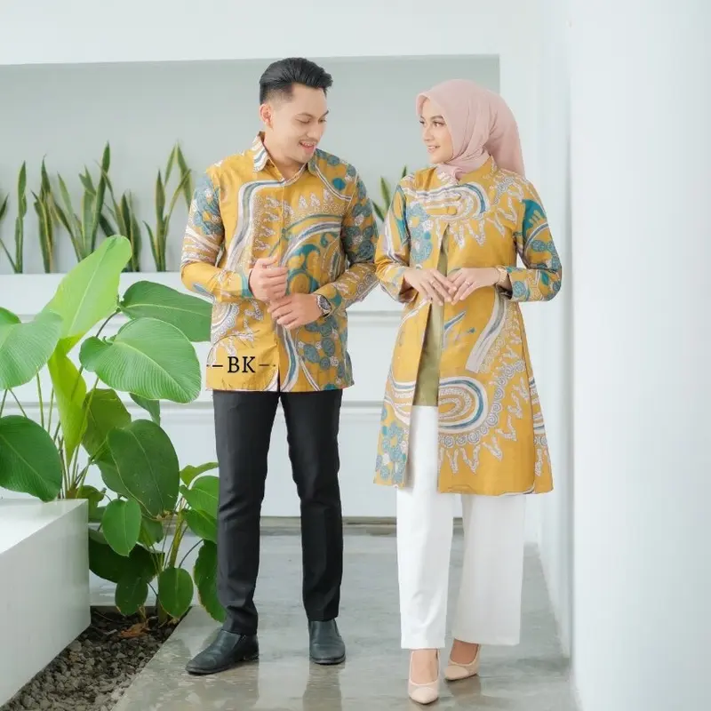 ATASAN BATIK COUPLE MODERN ABSTRAK || ATASAN KERJA || SERAGAM KERJA || M-L-XL-XXL-3L-4L JUMBO 1