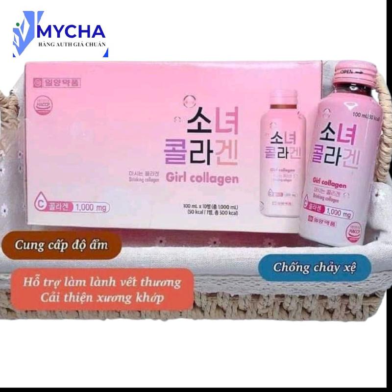 [ Hàng CTY] nước uống collagen girl Hàn Quốc 1000mg. Hộp 10 lọ