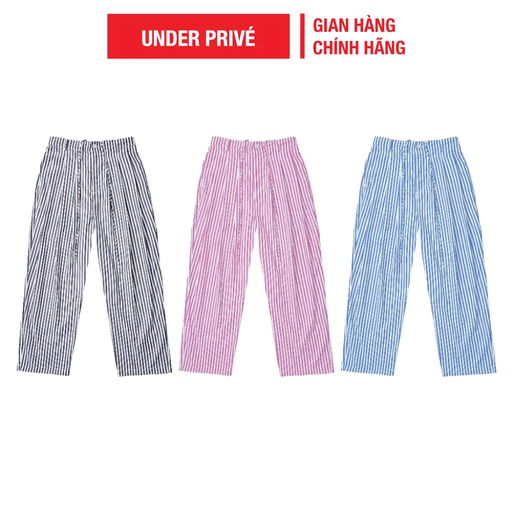 Quần Dài Kẻ Sọc Form Ống Rộng UNDER Striped Pants - ULP004