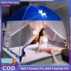 【Bantal Gratis】Kelambu Tidur Portable 150x200 /180 x 200 /220x200/cm Kelambu Lipat Kelambu Tempat Tidur Dewasa Anti Nyamuk Kelambu Pelajar Kelambu Tenda Kelambu Jumbo