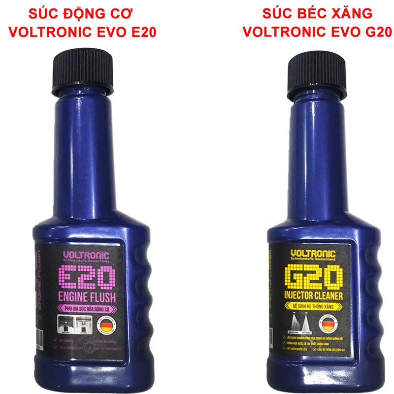 Phụ Gia Dành Cho Xe Máy Voltronic Evo - Súc Động Cơ Voltronic E20 Và Súc Béc Xăng Voltronic G20 Dung Tích 80ml