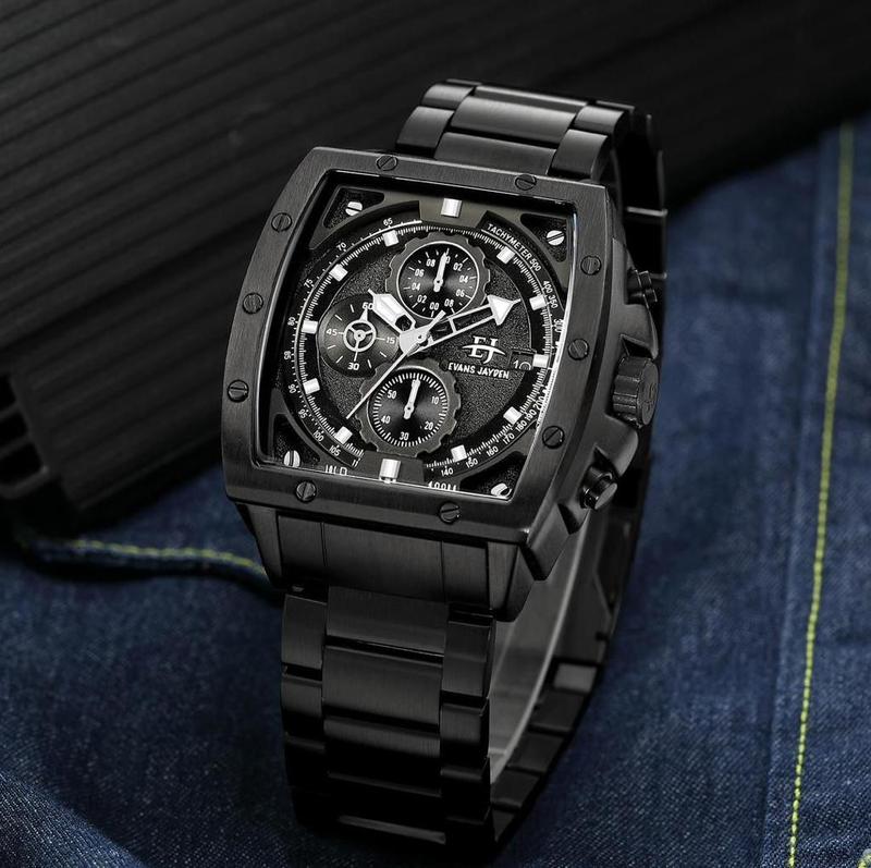 DISKON   Jam Tangan Evans Jeyden 9463-1 Rantai Stailess Chrono Water Resist Cod Watches 5