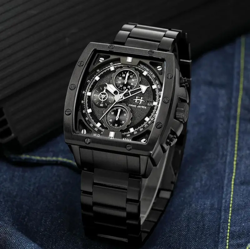 DISKON   Jam Tangan Evans Jeyden 9463-1 Rantai Stailess Chrono Water Resist Cod Watches 4