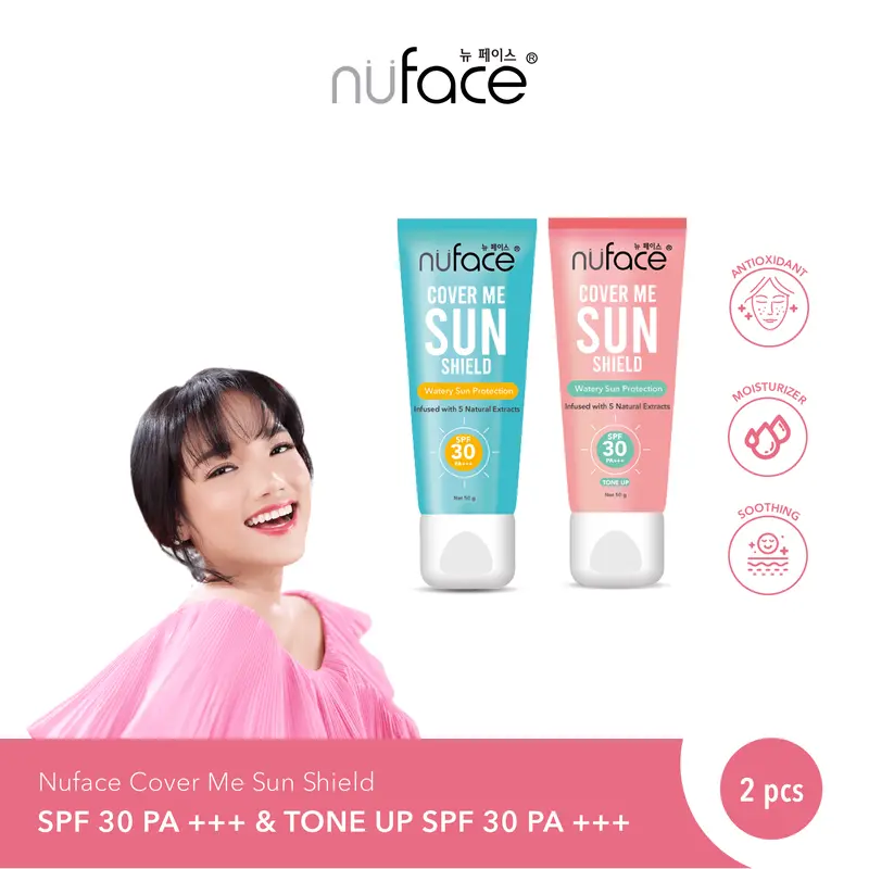 [2IN1] Nuface Sunscreen Cover Me Sun Shield (SPF 30 + SPF 30 Tone Up) 0
