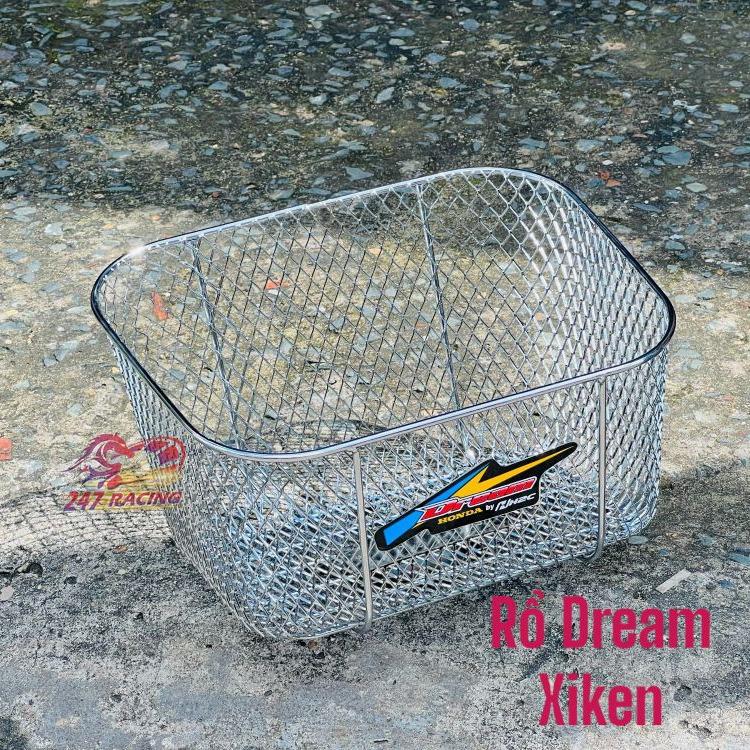 Rổ Lưới XIKEN H2C inox Sáng Bóng gắn xe máy DREAM CUB mẫu Thái Siêu Rẻ Đẹp