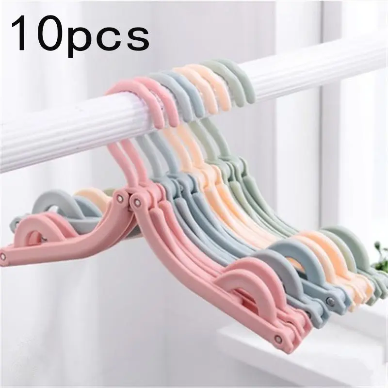 Travel Hangers - Essential for Cruise Ships, 5/10pcs Portable Folding Hangers, Travel Accessories, Foldable Travel Clothes Drying Racks (Color Random)