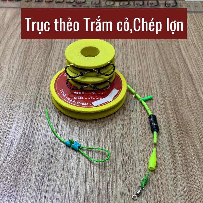 Combo 1 Trục + 2 Thẻo Câu Cá Trắm Cỏ,Cá Trắm Trắng Hàng Gia Công Bắt Cá Fishing