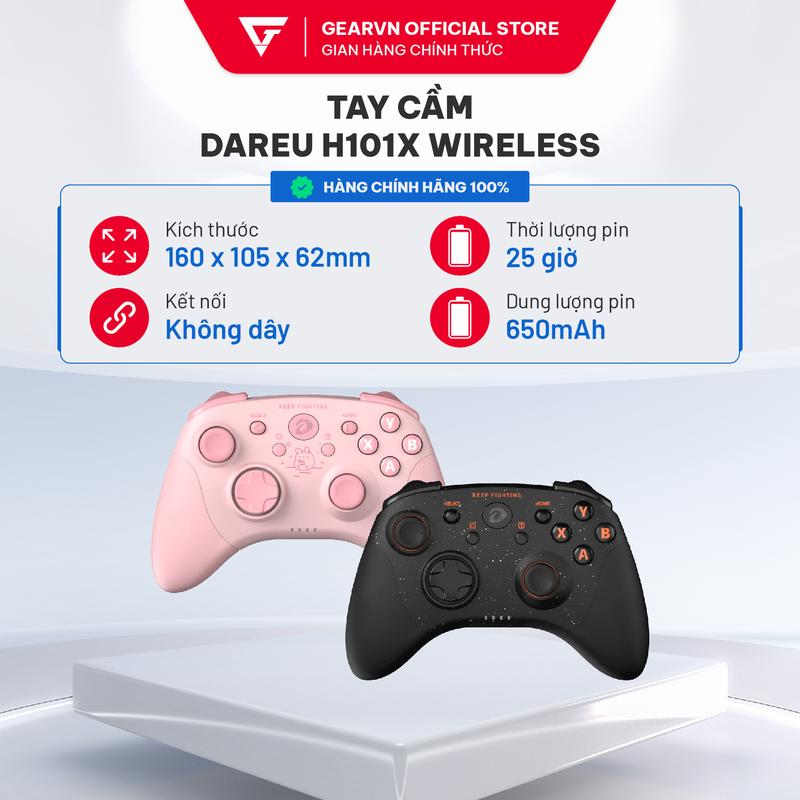 Tay cầm không dây DareU H101X Wireless (Dual Mode) Chính hãng