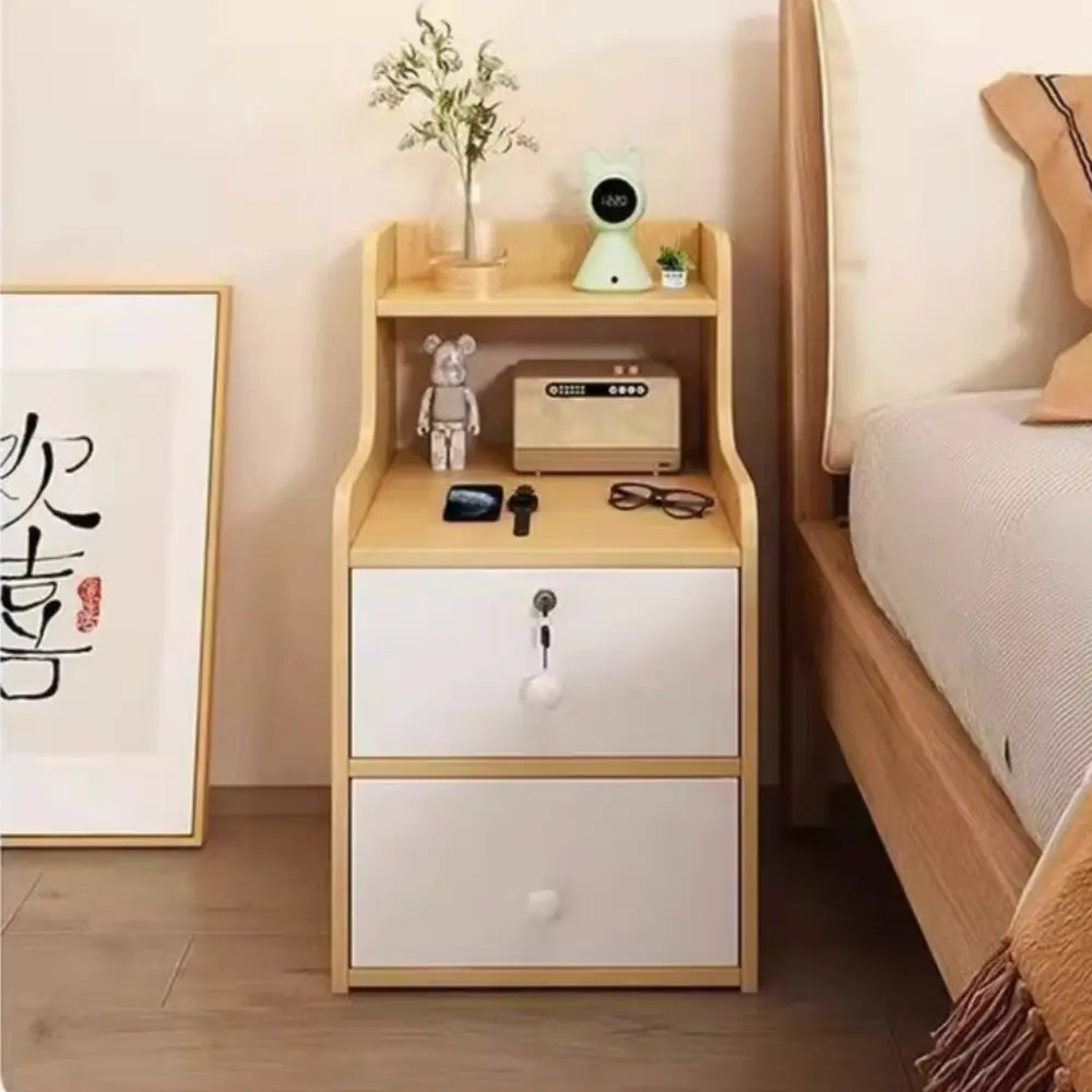 Tủ Để Đầu Giường ( CÓ Ổ KHOÁ ) Kệ Để Đồ Đầu Giường Tab Đầu Giường Gỗ MDF Cao Cấp Có Ngăn Khoá 1 Ngăn - 2 Ngăn