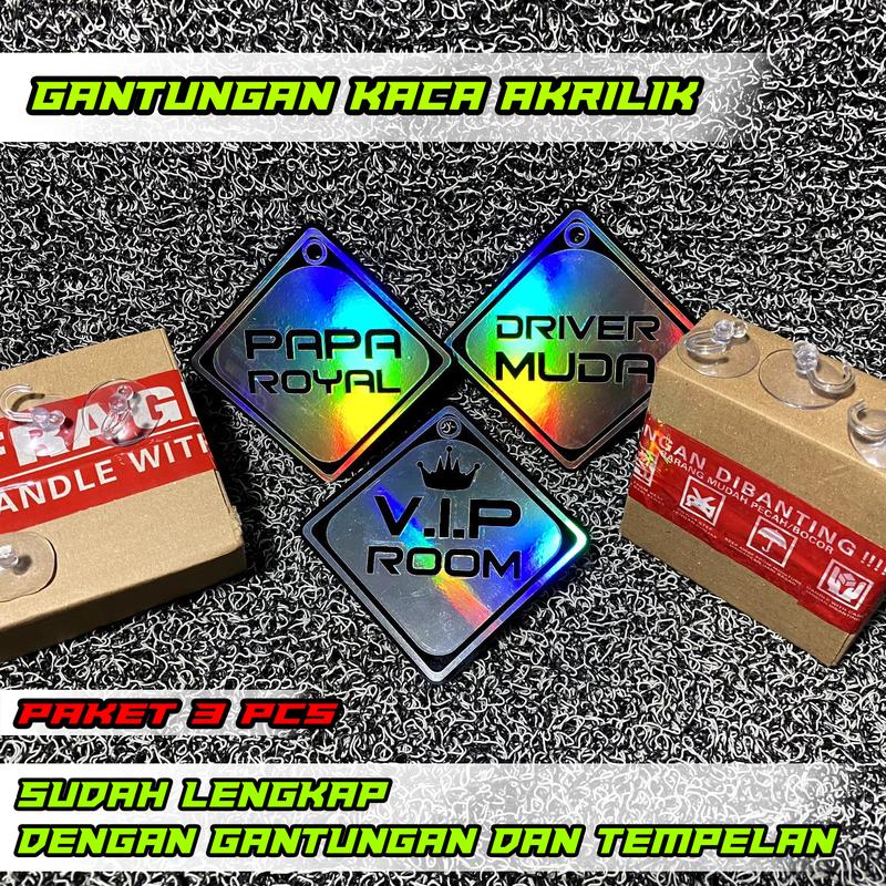 GANTUNGAN KACA MOBIL HOLOGRAM tempelan car 1