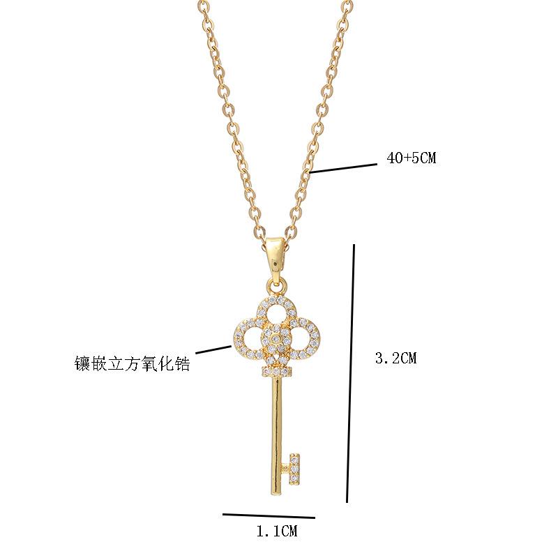 Product Introduction of 2024 new key titanium steel necklace for women affordable luxury style hot sale necklace 0